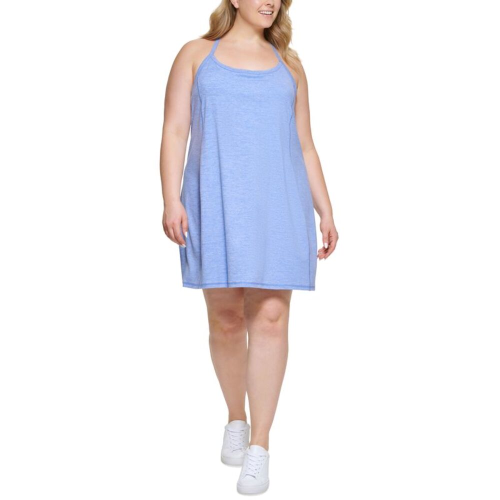 Calvin Klein Performance Plus Size Space Dyed Strappy Tank Dress